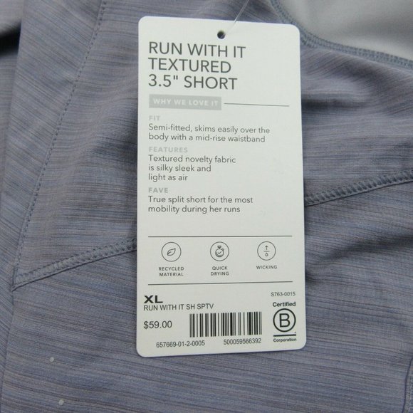 Athleta Run With It Textured 3.5" Shorts Womens XL - Picture 11 of 11